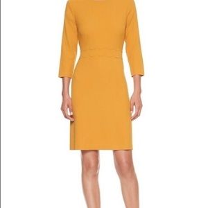 Banana Republic Yellow/Gold Scalloped Dress/Size 0P